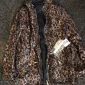 Small reversible leopard jacket NWT